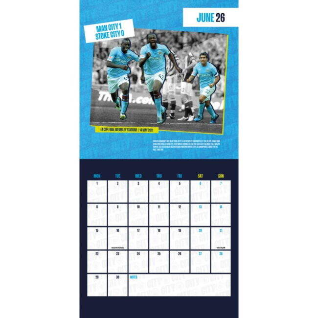 Manchester City FC Calendar & Diary Musical Gift Box 2026 - premium