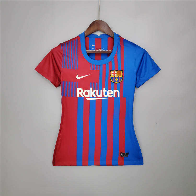 Barcelona 21-22 Soccer Kit Home Blue Women's Soccer Jersey Football