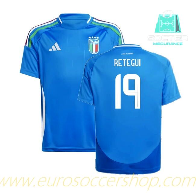 FIFA Approved 2024-2025 Season Italy Home Football Shirt Kids Edition (RETEGUI 19)