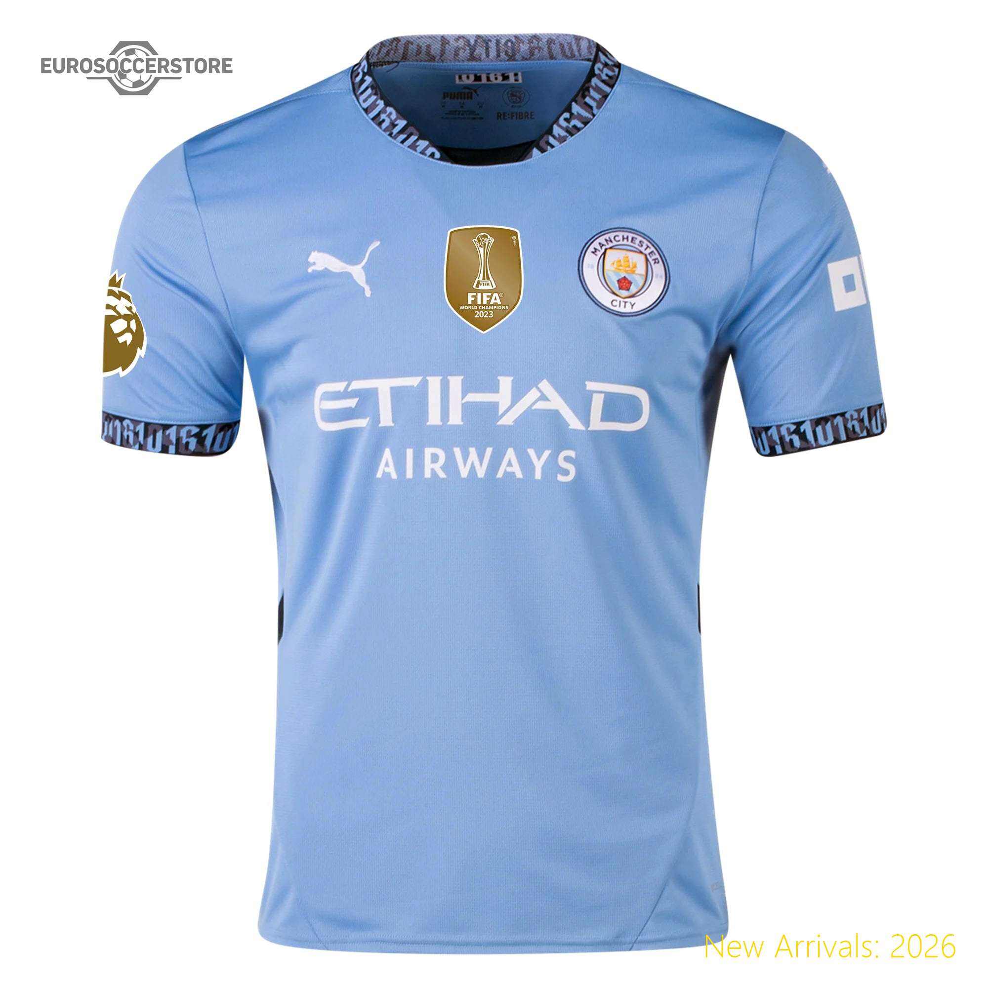Official Team Merchandise Stylish Men Mci Team Durable Home Jersey