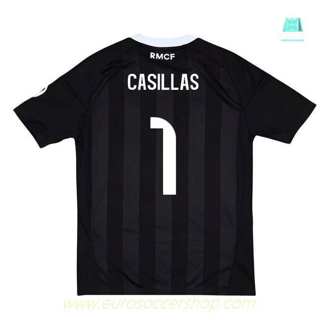 2025-2026 Real Madrid Third Goalkeeper Youth Kit (Black) (Casillas 1)
