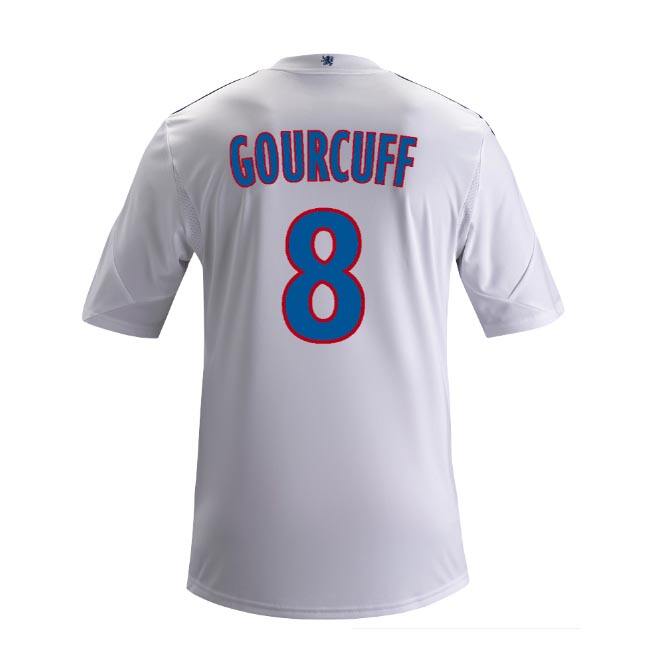 13-14 Olympique Lyonnais 8 Gourcuff Home White Jersey Shirt -