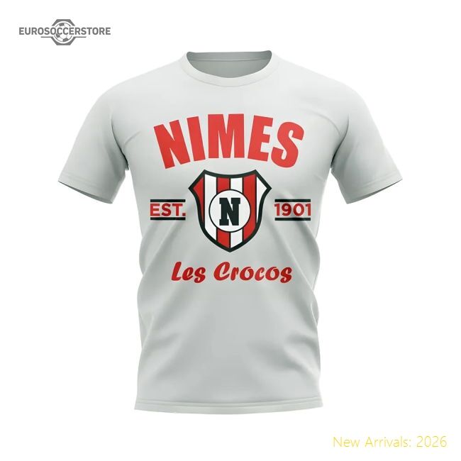 Top-Quality Performance Nimes Established Football T-Shirt (White)