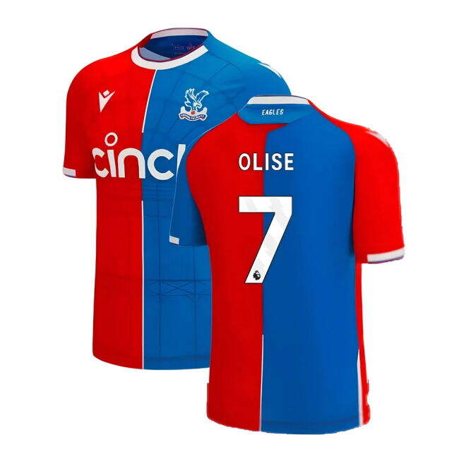 Men's 2023-2024 Crystal Palace Home Shirt (OLISE 7)