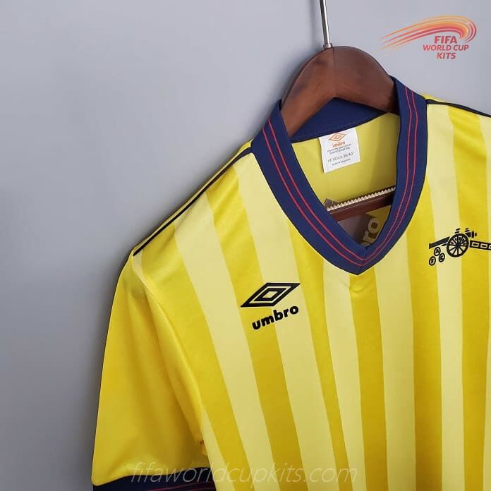 Arsenal 84-86 Away Yellow Football Kit