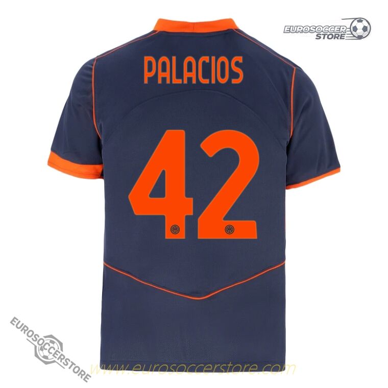 Inter Milan's 25-26 season Third Jersey, featuring the name PALACIOS with the number 42.