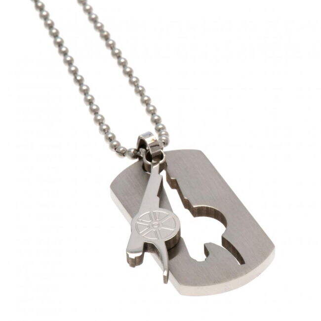 Women's Arsenal FC Cut Out Cannon Dog Tag & Chain