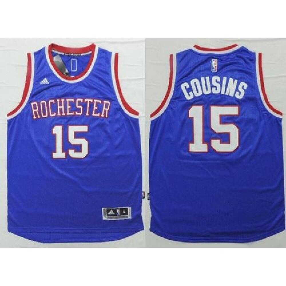Kings #15 DeMarcus Cousins Light Blue 2014-15 Hardwood Classics Stitched NBA Jersey