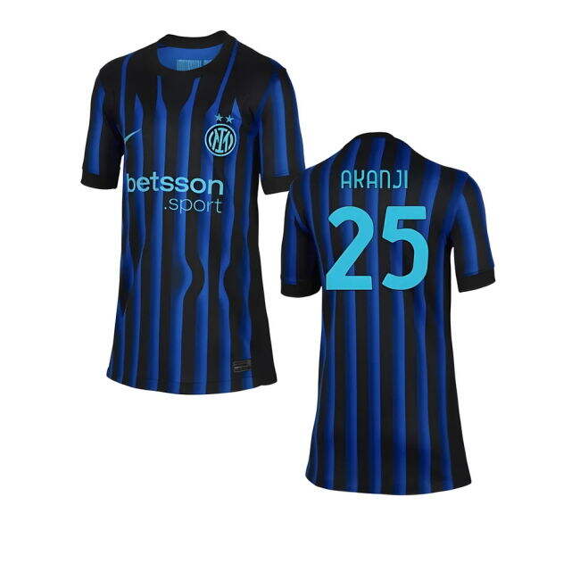 2025-2026 Inter Home Shirt (Kids) (Akanji 25) Antibacterial