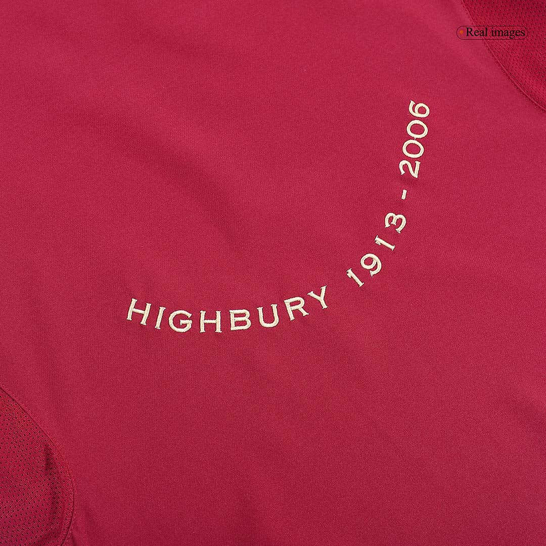 Retro BERGKAMP #10 2005/06 Arsenal Home  Soccer Jersey Authentic Kit