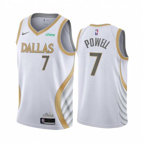 DAL Dwight Powell #7 Elite 2020 City NBA Swingman Jersey White