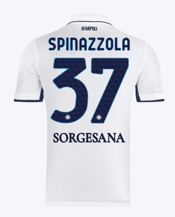 Napoli's 24-25 Away Jersey, featuring the number 37 worn by Spinazzola.