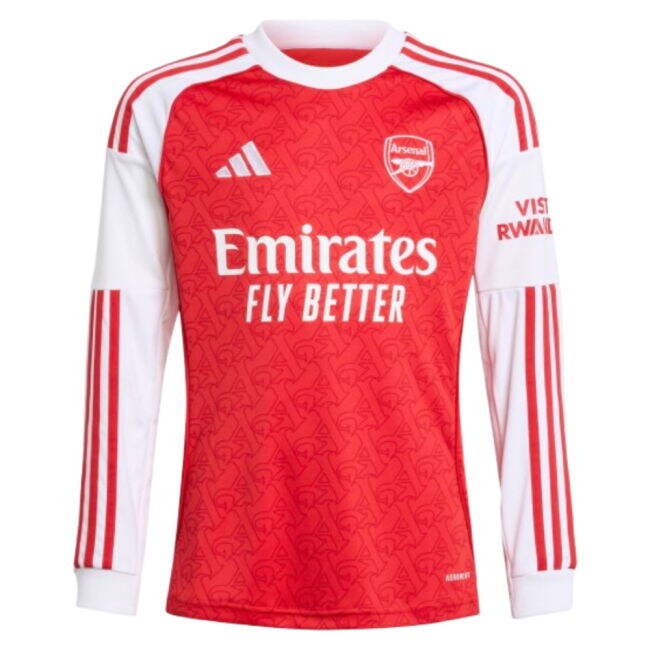 2025-2026 Arsenal Long Sleeve Home Shirt (Kids) (Zubimendi 36)