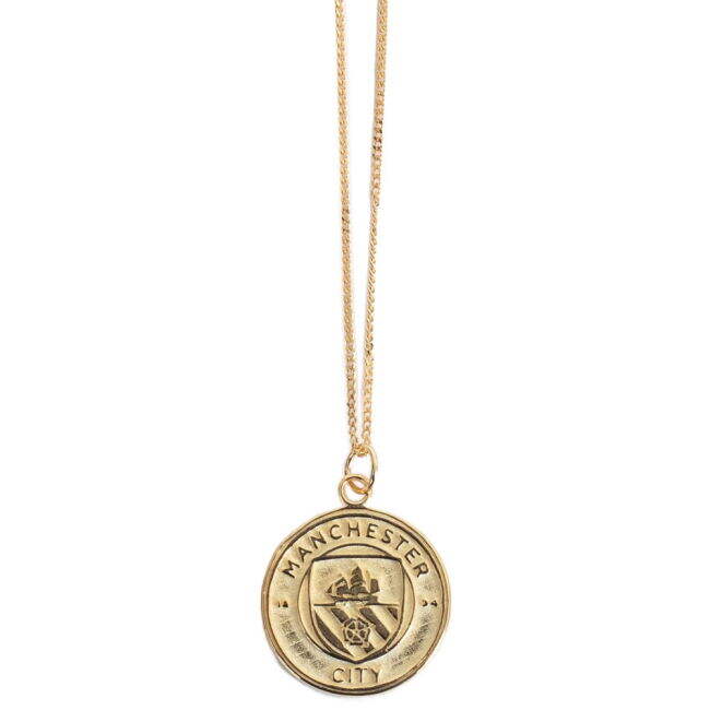 soccer jersey Manchester City FC 18ct Gold Plated on Silver Pendant...