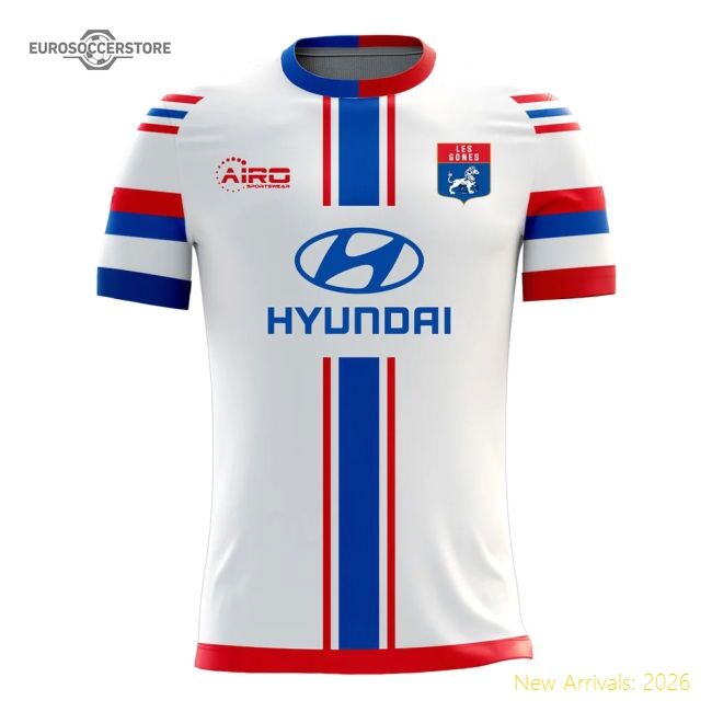 Authentic Lyon 2024-2025 Home Concept Football Kit (Airo)