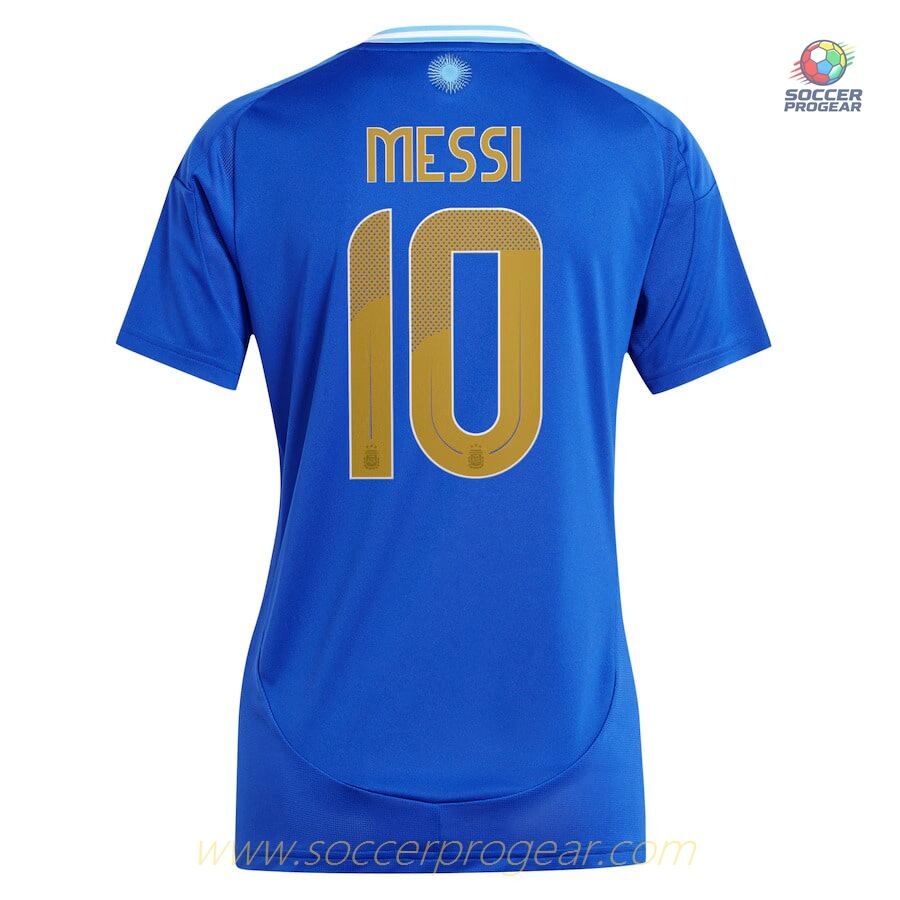 Argentina Away Soccer Shirt 2024-25 Edition Messi Woman