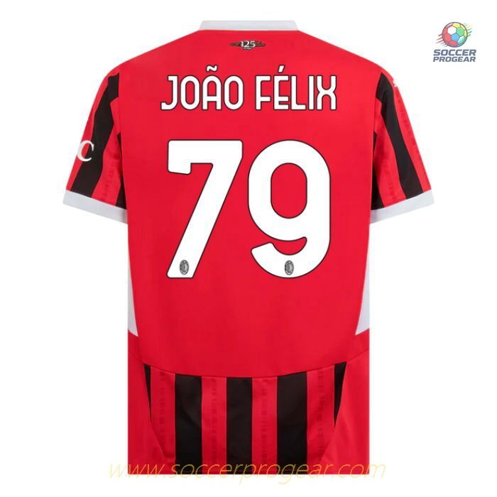 AC Milan Home Team Jersey 2024-25 Edition Joao Felix