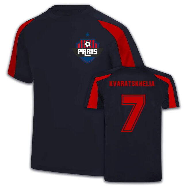 Kvaratskhelia 7 Original Replica PSG Training Fan Jersey for Adults