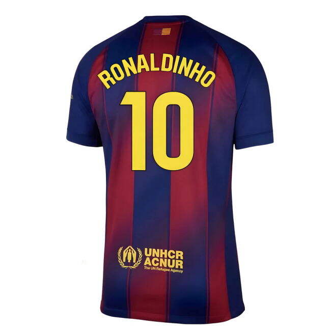 2025-2026 Camiseta Barcelona Local Hombres - Auténtica - Ronaldinho 10