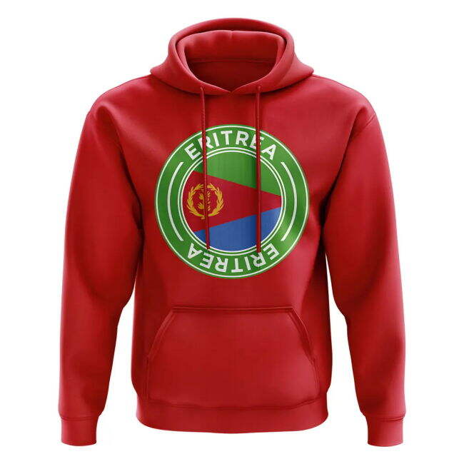 Pro-Grade Eritrea Football Badge Hoodie (Red) Performance-Driven