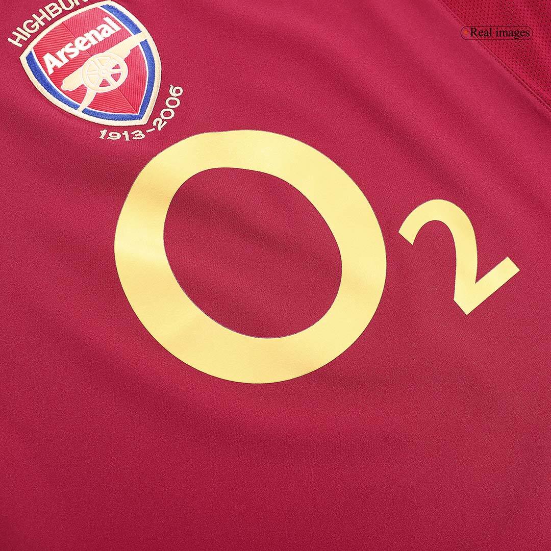 Retro BERGKAMP #10 2005/06 Arsenal Home  Soccer Jersey Authentic Kit