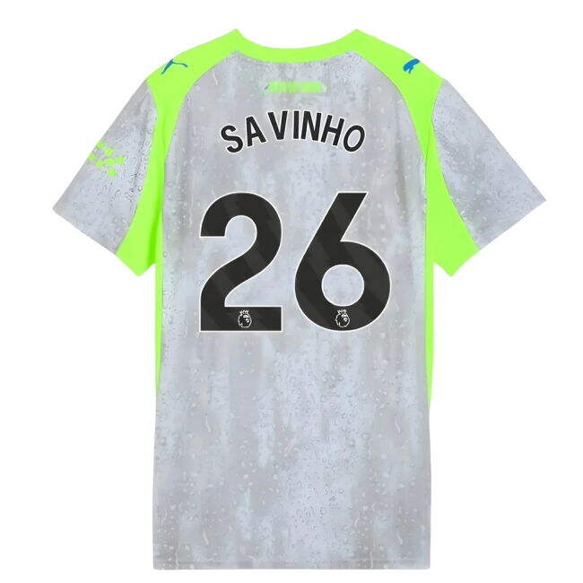 2025-2026 Man City Third Shirt (Womens) (Savinho 26) (Limited Edition)