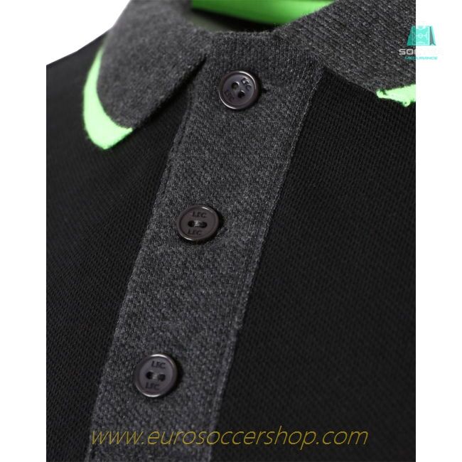 Liverpool FC Neon Panel Polo Mens Charcoal Small