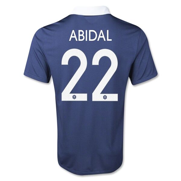 2014 France ABIDAL22 Home Navy soccer Jersey Shirt - Official Replica