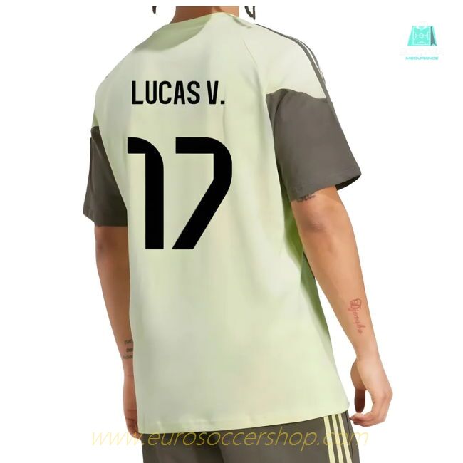 2025-2026 Real Madrid Training Tee (Almost Lime) (Lucas V. 17)