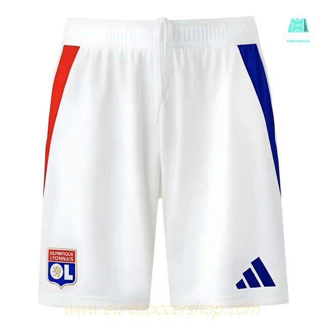 2024-2025 Olympique Lyon Home Shorts (White)
