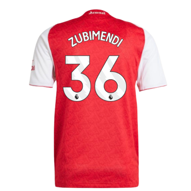 Fervent Arsenal Arsenal Authentic Home Shirt Zubimendi #36 Pro Ser...