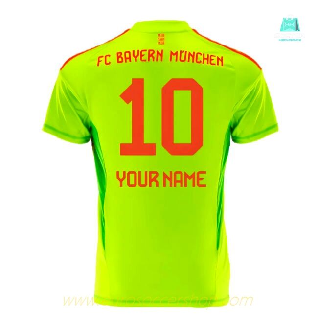 2024-2025 Bayern Munich Home Goalkeeper Shirt (Yellow) (Your Name)