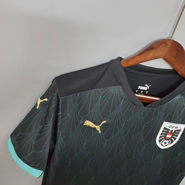 Austria Euro 2020 Away Balck Soccer Jersey Football Shirt - Official