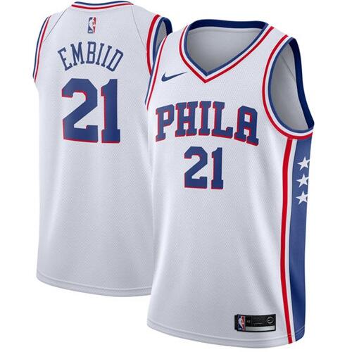PHI #21 Joel Embiid Professional 2024 Icon NBA Jersey - White Swingman