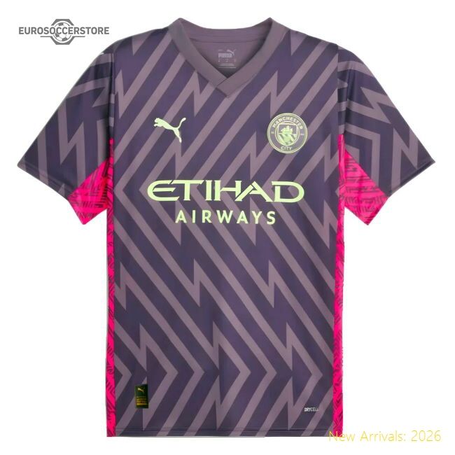 Official 2023-2024 Man City Goalkeeper Shirt (purple Charcoal)