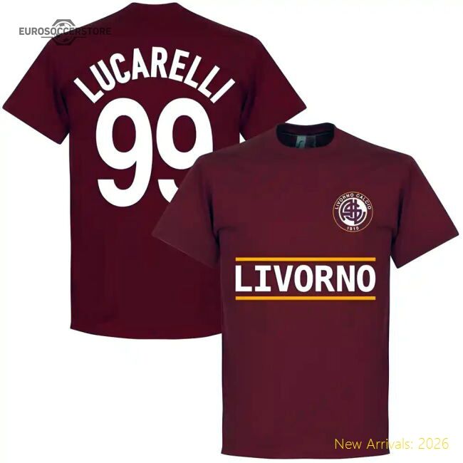 Outstanding Livorno Lucarelli 99 Team Casual Tee - Maroon