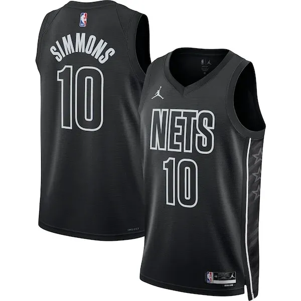 Ben Simmons BKN Swingman Jersey - retro genuine - Black basketball