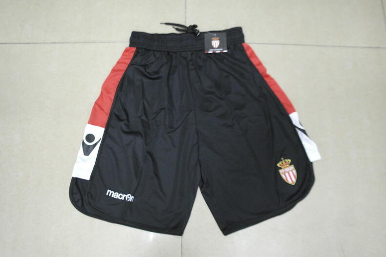 13-14 AS Monaco FC Away Black Jersey KitShirtShorts - Official