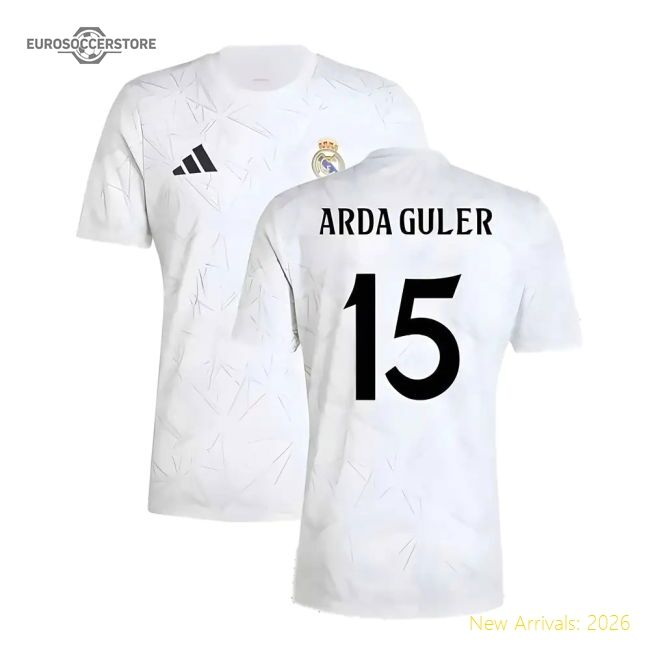 High-quality 2024-2025 Real Madrid Pre-match Shirt (white) (arda Gu