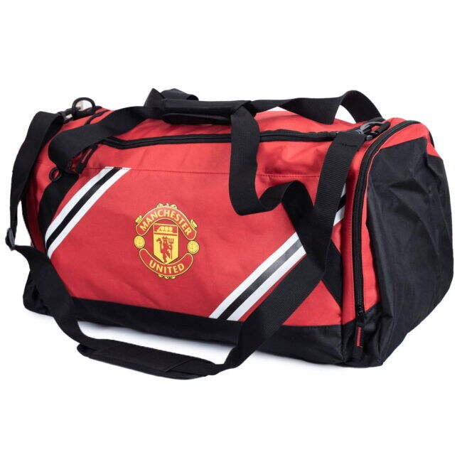 Discounted Man Utd Manchester United FC Core Stripe Holdall 2025-20...