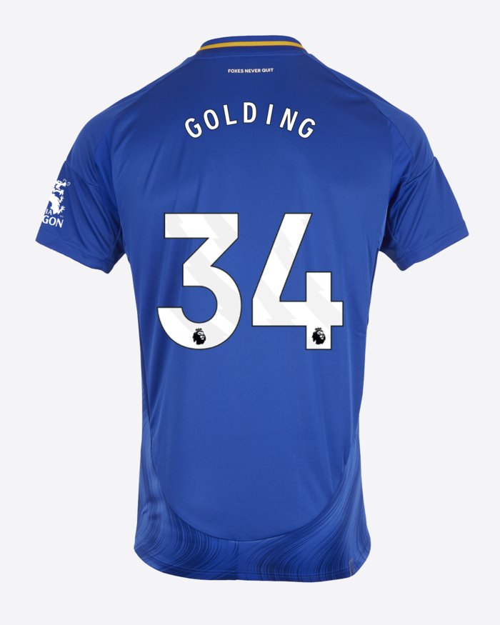 Leicester City's 24-25 Home GOLDING 34 Jersey