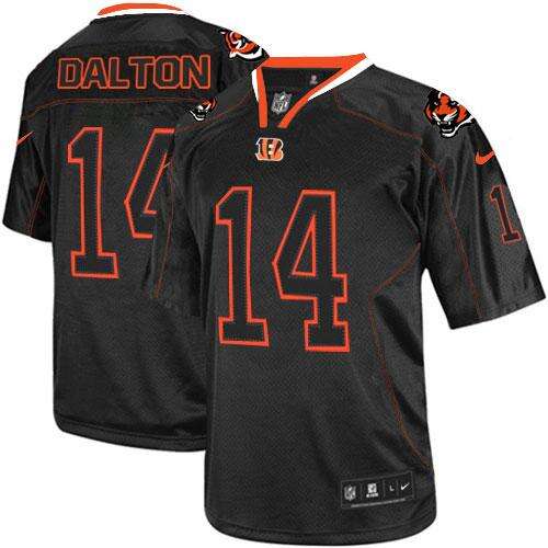 CIN #14 Dalton Black Lights Out NFL Elite Jersey sports apparel