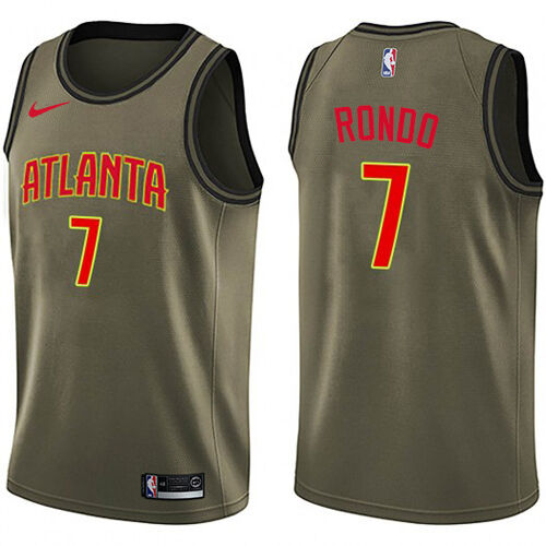 ATL Rajon Rondo #7 Durable 2024 Icon NBA Swingman Jersey Green