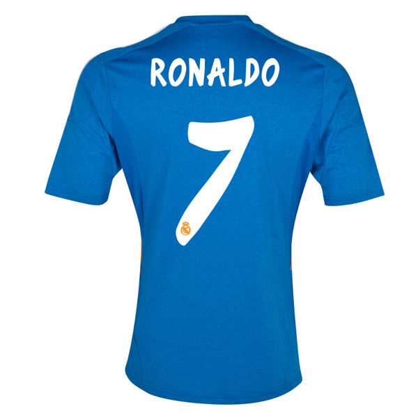 13-14 Real Madrid 7 Ronaldo Away Blue Soccer Jersey Shirt - Official