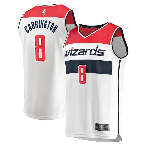 Carlton Carrington WAS Replica Jersey - fashionable Basketball - White