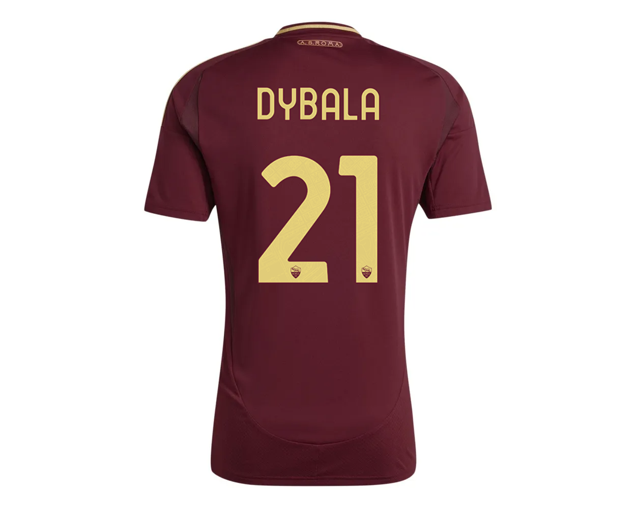 AS Roma's 24-25 Home Jersey, featuring DYBALA with the number 21.