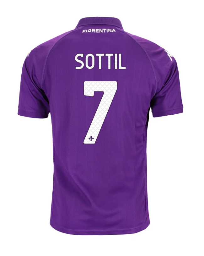 Fiorentina's 24-25 Home Jersey featuring SOTTIL 7