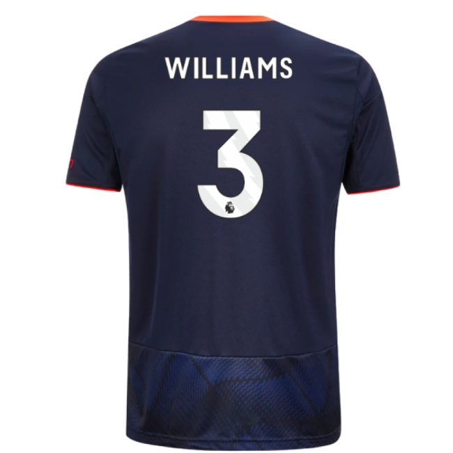 classic 2025-2026 Nottingham Forest Third Shirt (Williams 3)