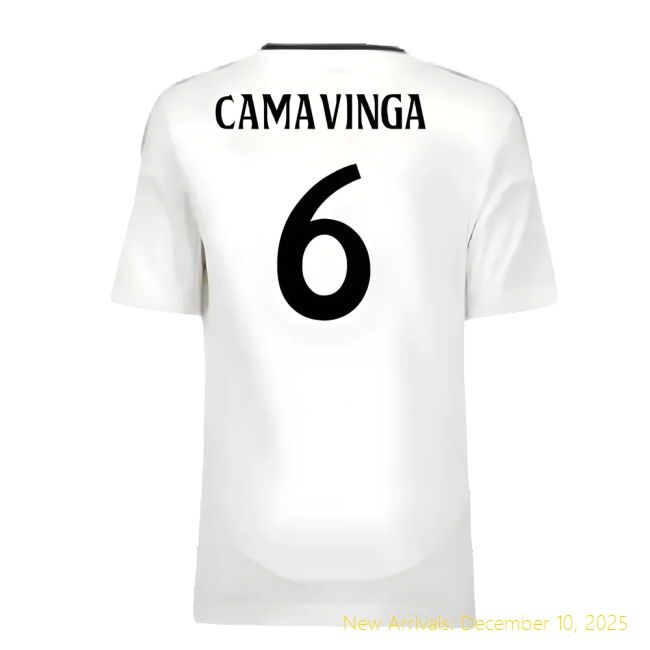 2024-2025 Real Madrid RM Premium Home Youth Kit (Camavinga 6)