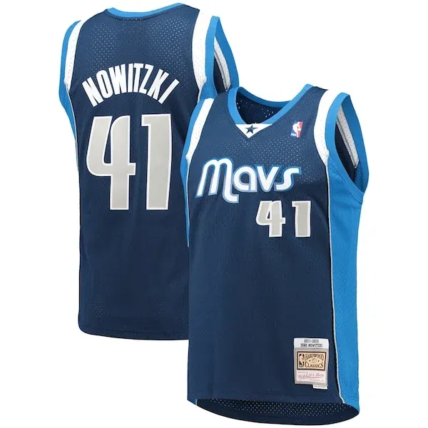Dirk Nowitzki DAL Swingman Jersey - authentic NBA - Navy workout